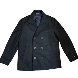 Wool Blend Tommy Hilfiger Double Breasted Peacoat size L